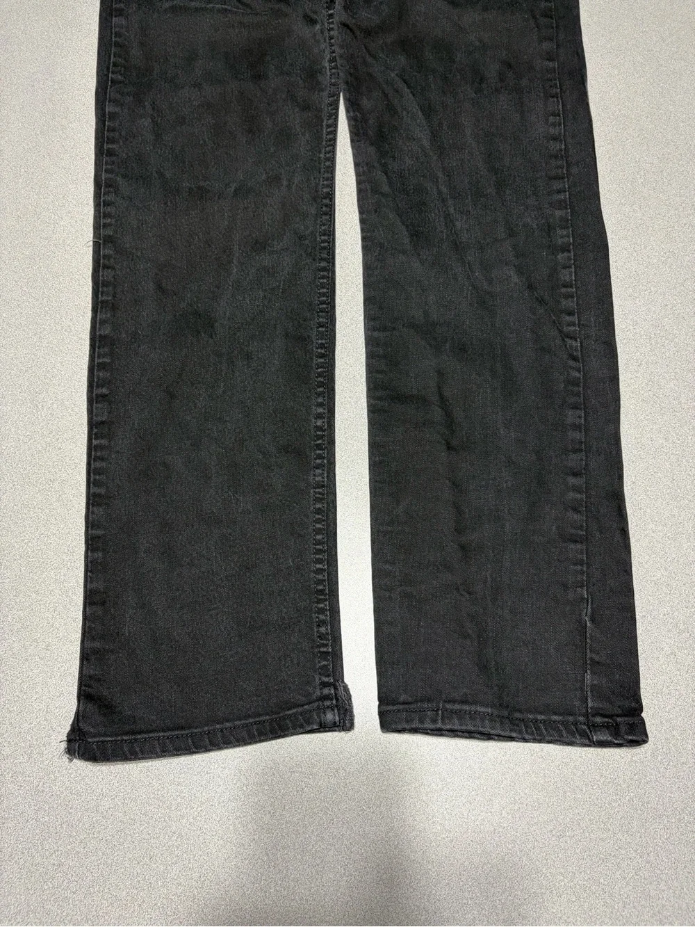 Levis 502 Regular Taper Mens Jeans 38x38 Faded Black